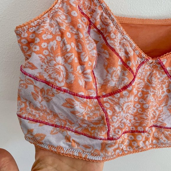 Free People Intimately Orange Cotton Floral bra - Picture 4 of 5